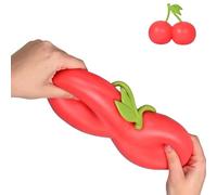 Giant Cherries Stress Ball, Slow Rebound Sensory Squeeze , Cherry Anti Stress Fidget , Soft Elastic for Kids Teens Home Travel Birthday Party Favors Classroom Prizes
