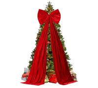 Giant Christmas Bow - Extra Large Ribbon, 19.69 Inches for Festive Entryway Accent, Elegant Seasonal Highlight, with Soft Fabric Texture, Holiday Wall Decoration For, Home Celebration Display
