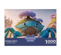Giant Crab Carrying Girl 1000 Pcs Carton Extra-épais Lot de Puzzles Giant Fantasy Crab Stimulant Et Éducatif Jeu Créatif Puzzles As Birthday Gifts 38x26cm/1000pcs