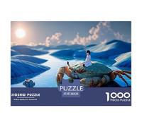 Giant Crab Carrying Girl 1000 Pcs Carton Premium Lot de Puzzles Giant Fantasy Crab Stimulant Et Éducatif Jeu Créatif Puzzles pour Adultes Et Enfants 38x26cm/1000pcs