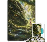 Giant Dragon Girl Forest Puzzle en Bois 1000 pièces | Une activité puzzle flexible: un montage clair zone par zone le w nd.