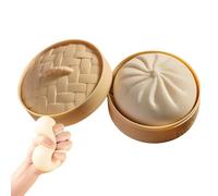 Giant Dumpling Squishy, Dumpling Squishy Large Slow-Rising Toy, Mega Glitter Stress Relief Fidget, Soft Squeeze Sensory Decompression Dough (2PCS,White)