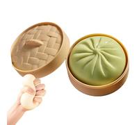 Giant Dumpling Squishy, Dumpling Squishy Large Slow-Rising Toy, Mega Glitter Stress Relief Fidget, Soft Squeeze Sensory Decompression Dough (4PCS,Green)