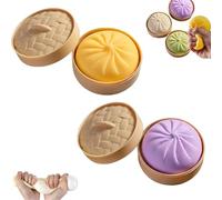 Giant Dumpling Squishy, Mega Rainbow Dumplings, Giant Squishy Dumpling, Large Stress Relief Sensory Ball for Adults & Kids, Soft Squeeze Decompression Dough Fidget Toy (2Pcs-b)
