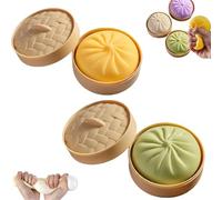 Giant Dumpling Squishy, Mega Rainbow Dumplings, Giant Squishy Dumpling, Large Stress Relief Sensory Ball for Adults & Kids, Soft Squeeze Decompression Dough Fidget Toy (2Pcs-c)