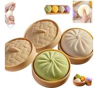 Giant Dumpling Squishy Mystery 2026 - Squishy Mystery - Avec boîte à vapeur - Doux - Décompression - Pour créer une bonne humeur (2 pièces-b)