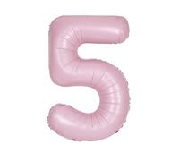 Giant Foil Number 5 Balloon - 86 cm - Matte Baby Pink