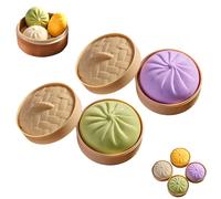 Giant Glitter Dumpling, Mega Rainbow Dumplings, Anxiety Relief Fidget Toy, Soft Squeeze Decompression Dough, Large Stress Relief Sensory Ball (Green + Purple)