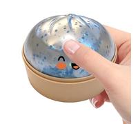 Giant Glitter Dumpling - Squeeze Fidget Portable Sensory Toy, Sparkling Bun Toys Finish, 8.5x6cm Bun Size + 200g Substantial Weight, Soft Resin- for Kids & Adults