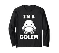 Giant Humor Creature golems Cute Simple I'm a Golem Manche Longue