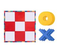 Giant - Jeu de stratégie amusant - Planche en feutre pour jouer en plein air - Pique-nique - Camping - Figurines d'échecs rondes et fourchettes - Activité familiale portable - Pour réunion