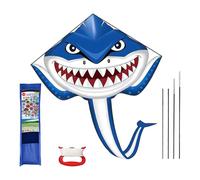 Giant Kite - 83 Inch Single Line Flyer | Polyester Outdoor Toy - Colorful tail polyester kite with handle string 100 meters for boys girls park beach family flying fun active play sports recreation