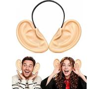 Giant Listening Ears Headband Oversized Fake PVC Party Costume Prop | Hilarious Big Cosmetic Pieces Easily Detach From The Frame Creating Unforgettable Laughs During Holiday Festival Gatherings