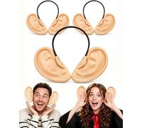 Giant Listening Ears Headband Oversized Fake PVC Party Costume Prop | Hilarious Big Cosmetic Pieces Easily Detach From The Frame Creating Unforgettable Laughs During Holiday Festival Gatherings
