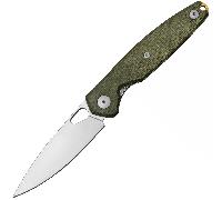 Giant Mouse ACE REO Micarta en toile verte / Satin Magnacut