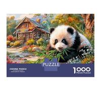 Giant Panda 1000 Pièces Puzzle Panda de Bambou Puzzle Durable pour Adultes Super Cadeau pour Adultes Défi Défi et Casse-tête 38x26cm/1000pcs