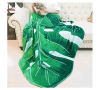Giant Plant Blanket, Super Soft Printed Green Blankets, Large Leaf Blanket Softe Leaves, Warm Cozy Polyester Modern Leaf Blankets for Beds Sofa Cozy Beach Blanketfunny Birthday Gift(#B,62 * 86)