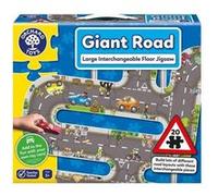 Orchard Toys Giant Road Jigsaw Puzzle, Car Track on a Large Floor Puzzle, Car Play Mat, Make Your Own Road Tape for Toy Cars, City, Construction, Educational Toys for Kids and Toddlers Age 3+