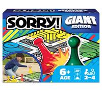 Giant Sorry! Jeu de société Familial Classique pour intérieur ou extérieur avec Plateau de Jeu surdimensionné et pièces, pour Enfants et Adultes à partir de 6 Ans