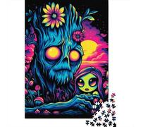 Giant Tree Spirit with Flower Puzzles 1000 Pièces Cadeau Unique Jeu Éducatif Défi Jouet À De Qualité Supérieure Peinture Art pour Adultes Et Enfants À Partir De 14 Ans 70x50cm/1000pcs