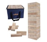 Giant Tumble Tower Game, grande pile de tour de tumbling de plus de 1,2 m, 54 pièces en bois, pour l'extérieur, jeux de jardin, avec étui de transport, jeu d'empilage, jouet de nuit, cadeau pour