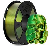 GIANTARM Filament PLA bicolore 1,75 mm (±0,02 mm) 1 kg, pour imprimante 3D, 1 rouleau emballé sous vide, brillant, bel effet de changement de couleur, PLA Silk Dual couleur, jaune + vert