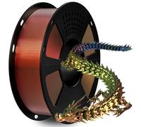 GIANTARM Filament PLA tricolore 1,75 mm (± 0,02 mm) 1 kg, pour imprimante 3D, 1 rouleau emballé sous vide, brillant magnifique effet de changement de couleur sur trois côtés, PLA Silk tricolore, rouge