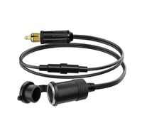 Giantdeer 30CM Din Prise Allume Cigare 12V, Rallonge Adaptateur Allume Cigare vers Standard(18 AWG), Fusible 10A, Adaptateur de Prise Standard DIN avec Couvercle étanche, pour Voiture, Moto,12V/24V