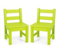 Costway Lot De 2 Chaises Pour Enfants En Plastique Pe - 34 X 33 X 57 Cm (L X L X H) Vert Multicolore
