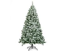 Giantex Arbre de Noël Artificiel Enneigé 180CM, 928 Branches Aiguilles, Support Pliable Vert G