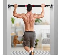 GIANTEX Barre de Traction Murale,Barre de Fitness pour Exercices Pull Up Fixation sans Vis,Barre de Musculation 65-100cm