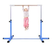 GIANTEX Barre Gymnastique en Acier pour Enfants Réglable en Hauteur de 94 à 150cm, Barre Fixe d’Entraînement pour École, Maison