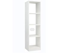 GIANTEX Bibliothèque à 4 Cubes, Étagère de Rangement avec 4 Kits Anti-Basculement, pour Salon, Chambre, 38 x 33 x 142 cm, Blanc