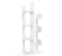 GIANTEX Bibliothèque Autonome à 8 Étagères, avec Pieds Antidérapants et 2 Protections Anti-Basculement, Étagère Compacte pour Salon, Chambre à Coucher, Bureau (Blanc)
