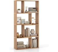 Giantex Bibliothèque Étagère à 8 Compartiments Ouvertes, 20 x 60 x 120 cm (Naturel) Beige G