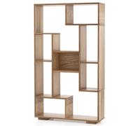 GIANTEX Bibliothèque indépendante, en bois, 70 x 20 x 120 cm, avec dispositifs anti-basculement, séparateur de pièce ouvert, pour salon, bureau et bureau (naturel)