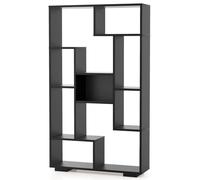 GIANTEX Bibliothèque indépendante, en bois, avec dispositifs anti-basculement, séparateur de pièce, ouverte, pour salon, bureau et bureau, 70 x 20 x 120 cm (noir)
