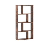 GIANTEX Bibliothèque Meuble de Rangement à 8 Cubes, Etagère Rangement Chambre avec Kits Anti-basculement, Bibliothèque Autoportante en Bois pour Salon, Bureau, 60 x 20 x 120 cm (Marron)