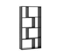 GIANTEX Bibliothèque Meuble de Rangement à 8 Cubes, Etagère Rangement Chambre avec Kits Anti-basculement, Bibliothèque Autoportante en Bois pour Salon, Bureau, 60 x 20 x 120 cm (Noir)