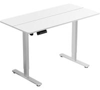 GIANTEX Bureau Assis-Debout Électrique, Bureau Gaming Réglable en Hauteur avec 3 Préréglages Mémoire, Protection Anti-Collision, Crochet pour Casque, Charge 91 kg, 120 x 60 cm (Blanc)