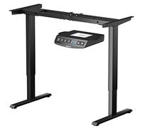 GIANTEX Cadre de Bureau Electrique Réglable en Hauteur 72-120 CM, Bureau Assis Debout, 4 Contrôles de Mémoire, Serrure Enfant, Protection Contre Les Collisions, Bureau sur Pied en Métal (Noir)