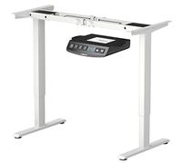 GIANTEX Cadre de Bureau Electrique Réglable en Hauteur 72-120 CM, Bureau Assis Debout, 4 Contrôles de Mémoire, Serrure Enfant, Protection Contre Les Collisions, Bureau sur Pied en Métal (Blanc)