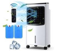 GIANTEX Climatiseur Mobile 4 en 1 avec 3 Modes+3 Vitesses-Rafraîchisseur d'Air Télécommandé-Ventilateur Minuterie 7,5h-Réservoir 8L