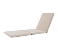 GIANTEX Coussin Bain de Soleil Lot de 1, Coussin Chaise Longue Pliant avec Attaches à Crochets et Boucles, Matelas Bain de Soleil pour Meubles de Patio Intérieurs et Extérieurs, 182 x 59 cm, Beige