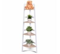 Giantex Étagère d'Angle Meuble de Rangement Deux Modèles 4 Étages au Choix Style Scandinave