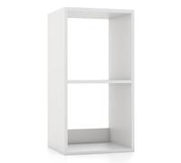 GIANTEX Étagère de livres avec 2/3/4/6 cubes ouverts, bibliothèque compacte combinables, avec kit anti-retournement, étagère modulaire d'affichage moderne pour salon, étude, couleur blanche (35 x 33 x