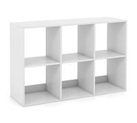 GIANTEX Étagère de livres avec 2/3/4/6 cubes ouverts, bibliothèque compacte combinables, avec kit anti-retournement, étagère modulaire d'affichage moderne pour salon, étude, couleur blanche (103,5 x