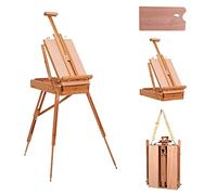 GIANTEX Grand chevalet en bois - Réglable en hauteur jusqu'à 183 cm - Chevalet de table pliable avec tiroir - Chevalet d'artiste pour châssis de 47 à 88 cm - Hêtre massif