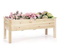 GIANTEX Jardinière en bois surélevée avec pieds hauts