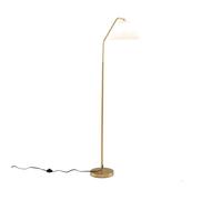 GIANTEX Lampadaire Moderne sur Pied H.168CM avec Tête de Lampe Réglable, Abat-jour Plissé, Interrupteur à Pied, Douille E27